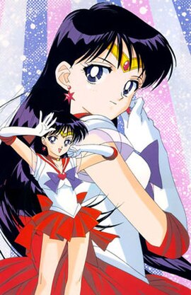 Rei in her Super Sailor Mars form as seen in Season 4 of the 1990s anime