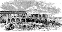 The original Waterloo station in 1848 Waterloo station 1848.jpg