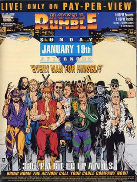 Promotional poster featuring various WWF wrestlers