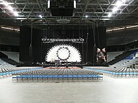 Screen and inflatable pig used by the band in their 2008 shows TAPFS in 2008.jpg