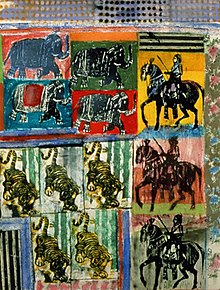 Robert Brokl, India XIII, woodblock, pastel, stencil and collage, 50" x 38", 1996. Robert Brokl India XIII 1996.jpeg