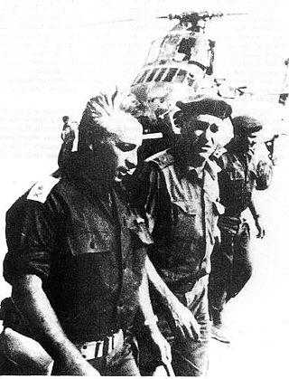 General Ariel Sharon (left), at the Battle of Abu-Ageila
