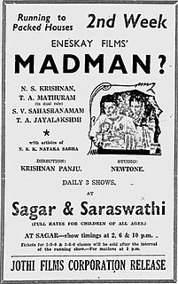 <i>Paithiyakkaran</i> 1947 Indian film