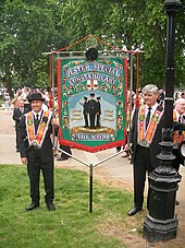 An Orange Order banner dedicated to the USC, London, June 2007 USC OrangeLodge1970.jpg