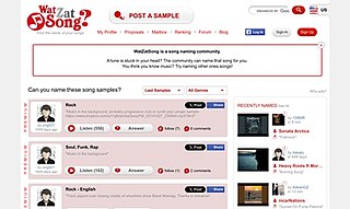 <span class="mw-page-title-main">WatZatSong</span> Song identification website created in 2006