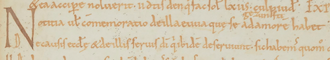 The title as it appears in BN Lat. 9654 with the gloss gezunfti BnF Latin 9654, folio 134r - Ewa ad Amorem.png