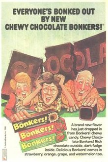 Print ad for Bonkers seen in various DC Comics publications in 1986. Bonkers Candy Ad.jpg