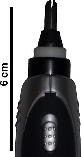 The split tip of a ColdHeat soldering iron Cold Heat Soldering Iron tip detail.jpg