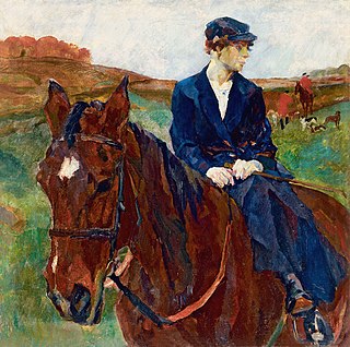 <i>Horsewoman</i> (painting) Painting by Rudolf Frentz