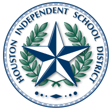 The seal of the school district HoustonISD seal.svg