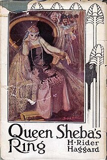 <i>Queen Shebas Ring</i> 1910 novel by Henry Rider Haggard