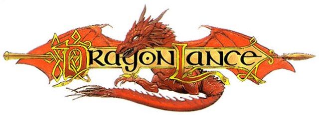 The second Dragonlance logo, used on most of the books and supplements since 1995 with the 5th Age.