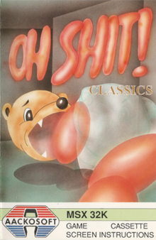 Вот дерьмо! Aackosoft 1985 MSX Cover Art.png