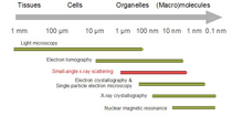 Resolution range coverage by SAXS compared to other techniques for structure determination Saxs resolution4.png