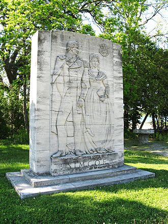 Simcoe Memorial on the grounds of Navy Hall Simcoe Memorial.jpg