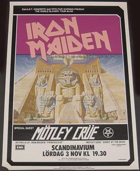 Official tour advertisement for the band's performance at Gothenburg, 3 November 1984