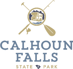 Logo image showing an RV camper, a paddle, and a fishing pole with the name Calhoun Falls below