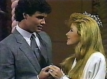 Cord and Tina (Andrea Evans) marry, 1986 Cord Tina 1986.png