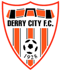 Derry City's first exclusive crest, introduced in 1986 and replaced in 1997. DerryOldCrest.png