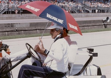 Jim Trueman during practice at the 1986 Indy 500