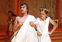 Ewen Leslie and Andrew Hansen in a scene from Dead Caesar. Leslie Hansen in Dead Caesar.jpg