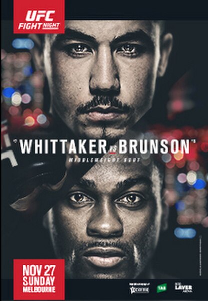 The poster for UFC Fight Night: Whittaker vs. Brunson