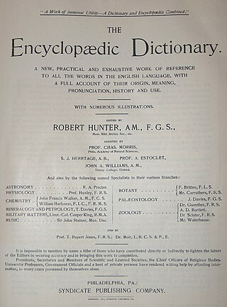 <span class="mw-page-title-main">Encyclopedic dictionary</span> Reference work of many short articles