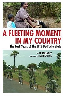 <span class="mw-page-title-main">A Fleeting Moment in My Country</span> Book by Dr Malathy