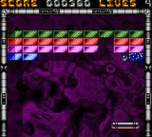 A screenshot of Cool Bricks, depicting the high color mode on the Game Boy Color. Cool Bricks Screenshot.jpg