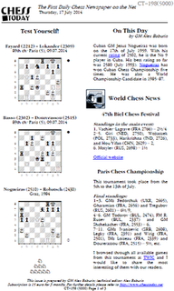 <i>Chess Today</i> First Internet-only daily chess newspaper