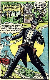 Deadshot in his first appearance from Batman #59 (June 1950). Art by Lew Schwartz, Bob Kane, and Charles Paris Original Deadshot.jpg