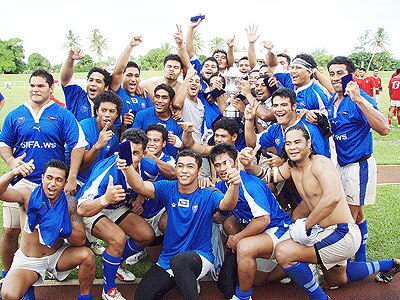 Upolu Samoa after winning the 2007 Pacific Rugby Cup.