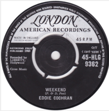 Weekend Eddie Cochran 45 London Records.png