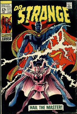 Doctor Strange #177 (Feb. 1969), the debut of Strange's short-lived new look. Cover art by Gene Colan and Tom Palmer.