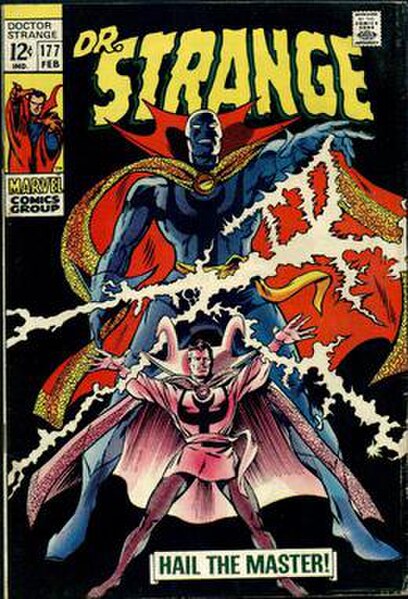 Doctor Strange #177 (Feb. 1969), the debut of Strange's short-lived new look. Cover art by Gene Colan and Tom Palmer.