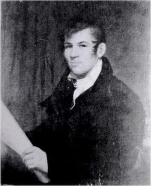 The only known image of John Randel Jr., the Commission's chief surveyor, by an unknown artist, probably Ezra Ames.
