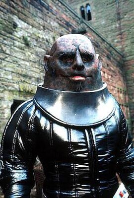 Kevin Lindsay as Commander Linx, the first Sontaran shown, in The Time Warrior