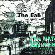 Album cover showing a black-and-white view of a Manchester cityscape, with an illustration of billowing clouds and a chariot drawn into the sky