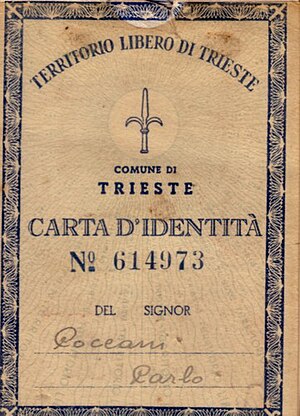 Free Territory of Trieste identity card.