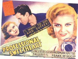 <i>Professional Sweetheart</i> 1933 film directed by William A. Seiter