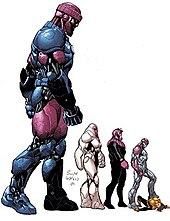 Evolution of the Sentinel. Art by Ardian Syaf. Sentinel - Evolution (Marvel Comics).jpg