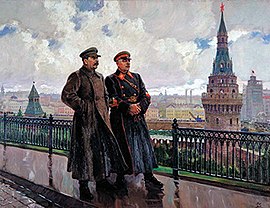 Stalin and Voroshilov in the Kremlin.jpg