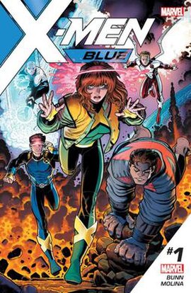Cover for X-Men Blue #1. Art by Art Adams