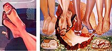 Blanch's original (left) and as reused in Koons's work (second pair of legs from left) Blanch v Koons images.jpg