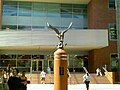 Bronze sculpture of CSULA's Golden Eagle mascot (Eddie)