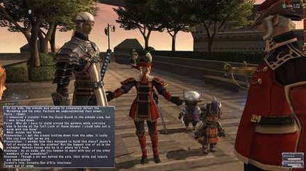 A player engages in a dialog sequence to advance the story.