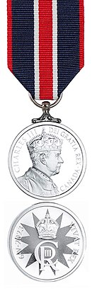 The obverse and reverse of the Canadian medal King Charles III Coronation Medal (Canada).jpg