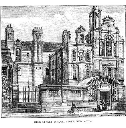 One of the early London School Board schools: Stoke Newington High Street 1877, now a private residence.