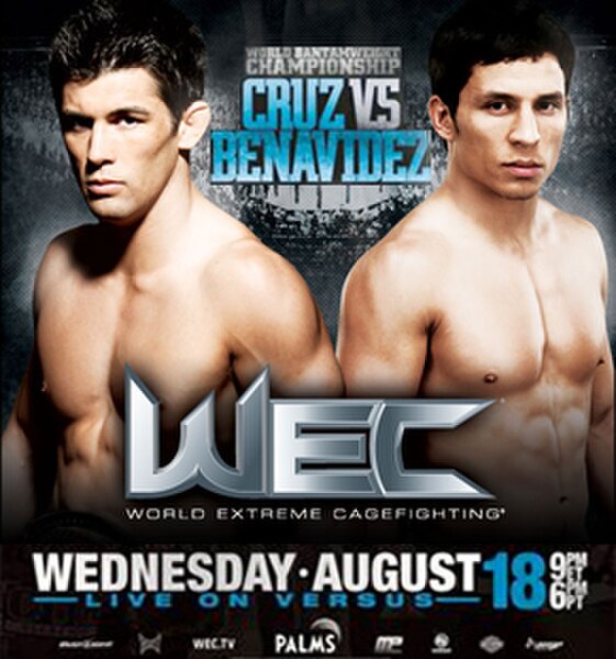 The poster for WEC 50: Cruz vs. Benavidez 2