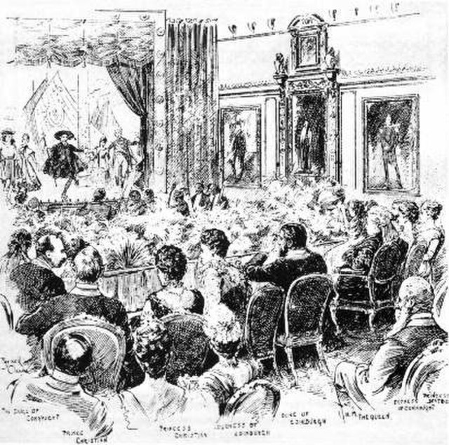 The Gondoliers performed before Queen Victoria at Windsor Castle in 1891